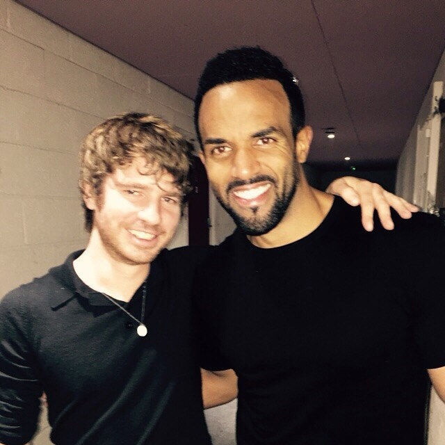 Pearse Grady backstage with Craig David
